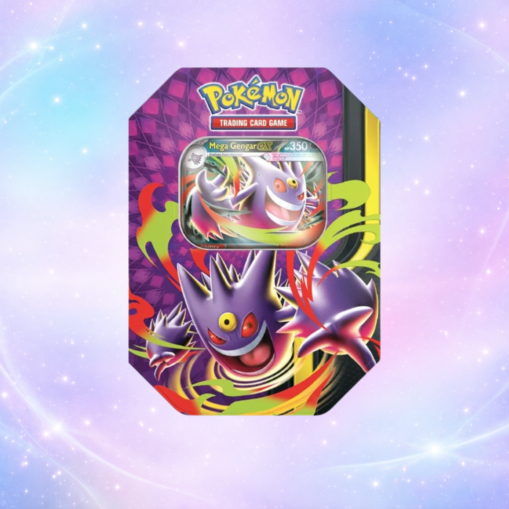 Pokémon – Mega Gengar ex ou Mega Clefable ex – Coffret métallique / Tin – Anglais