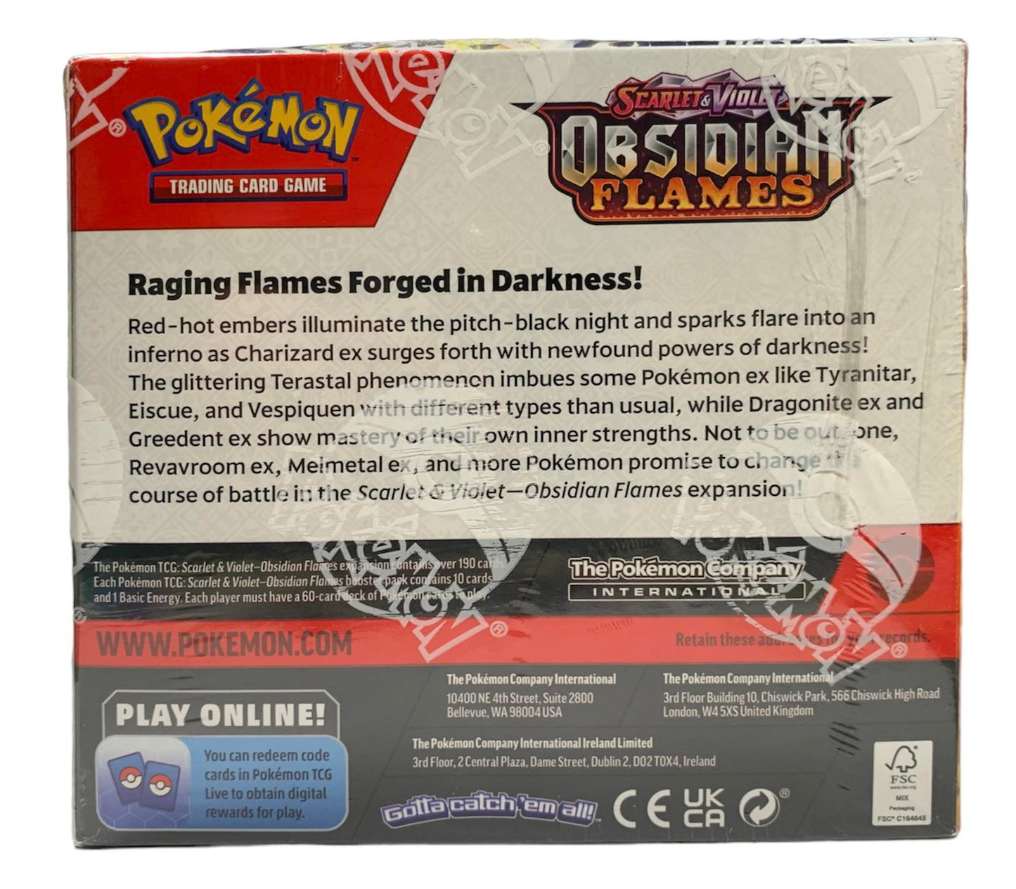 Pokémon Obsidian flame Booster box /Individual package