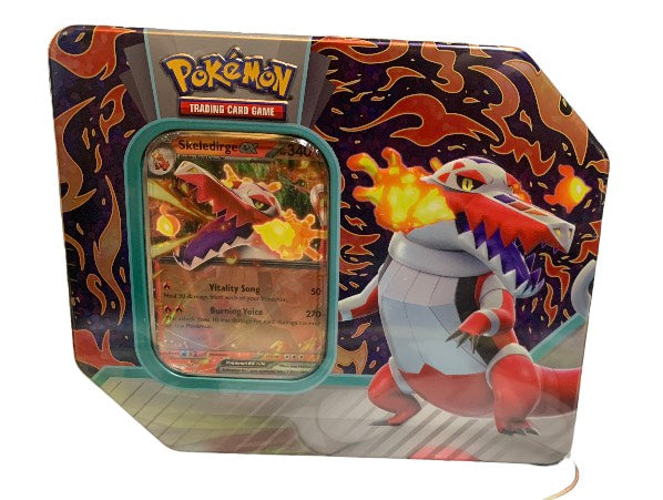 Pokémon Collection meowscarada Quaquaval Skeledirge tin Box