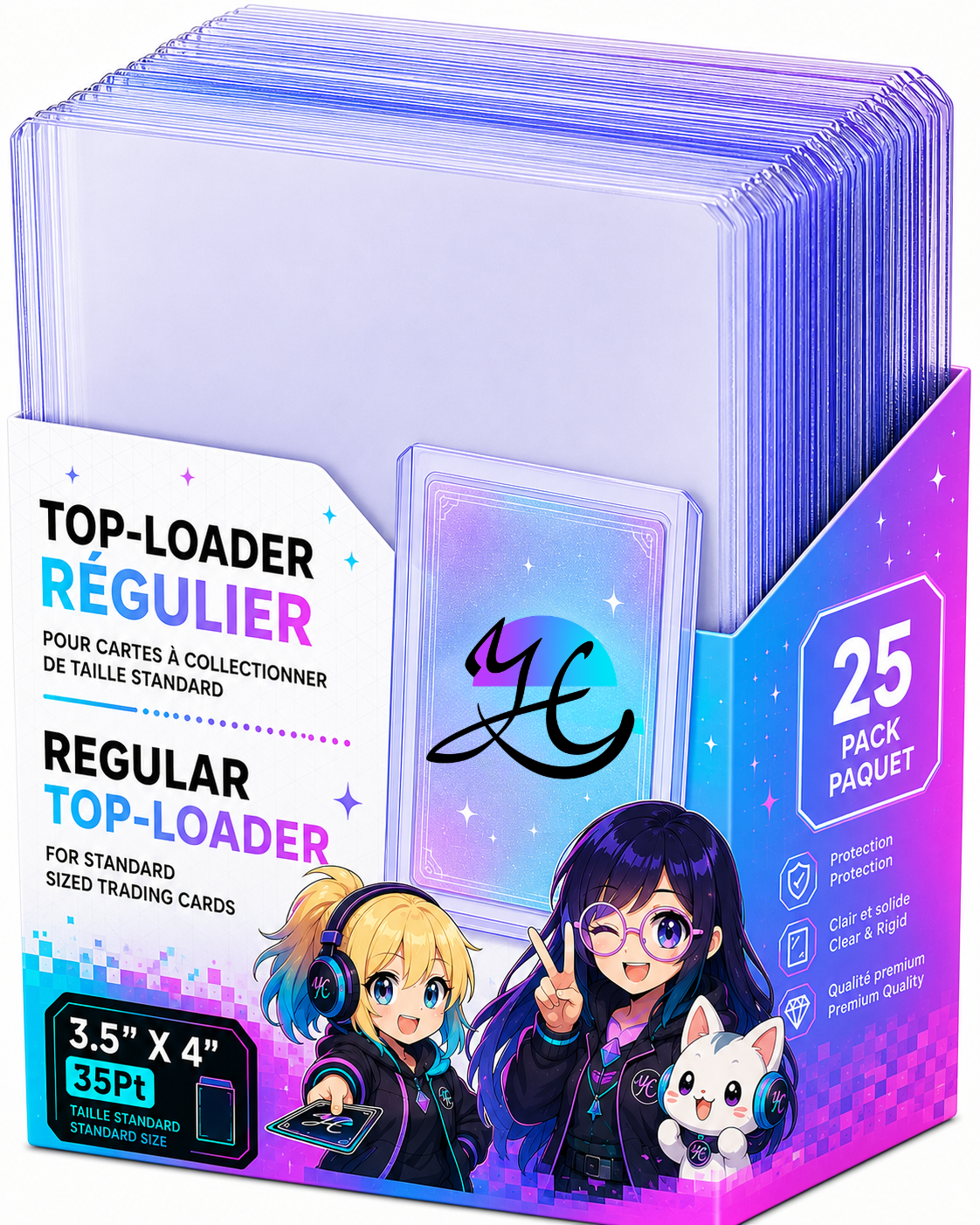 Top-Loader Régulier 35pt – Paquet de 25