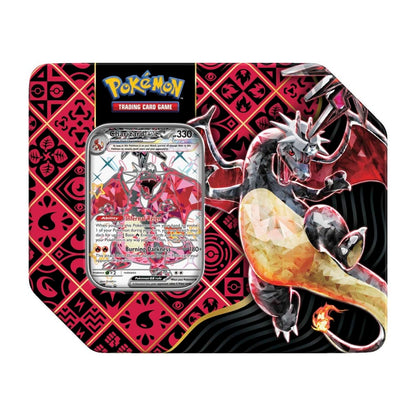 Pokémon Paldean fate Collection Charizard,iron tread,great tusk tin Box